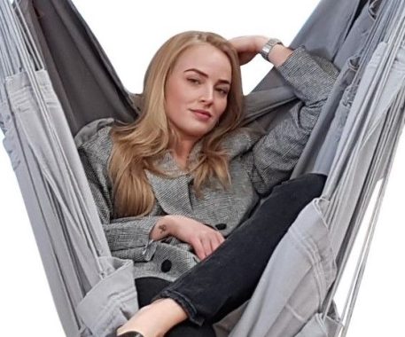 Hanging Chair Lounger Elephant Gray with 2 layers of Polycotton. Series 2. Complete Kit - Image 3